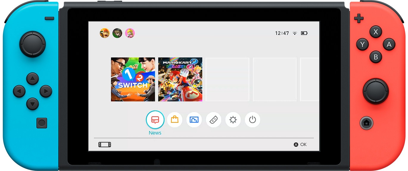 Nintendo Switch Home Screen