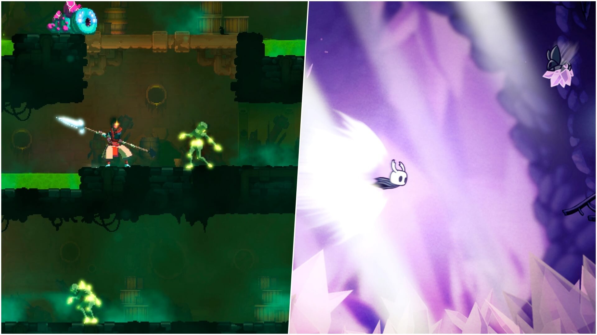 Dead Cells (2018) vs Hollow Knight (2017)