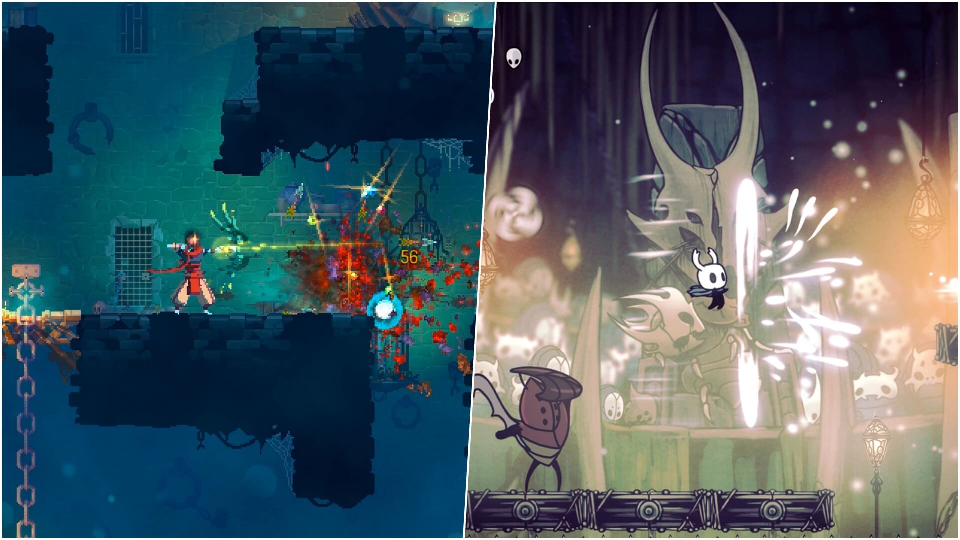 Dead Cells (2018) vs Hollow Knight (2017)