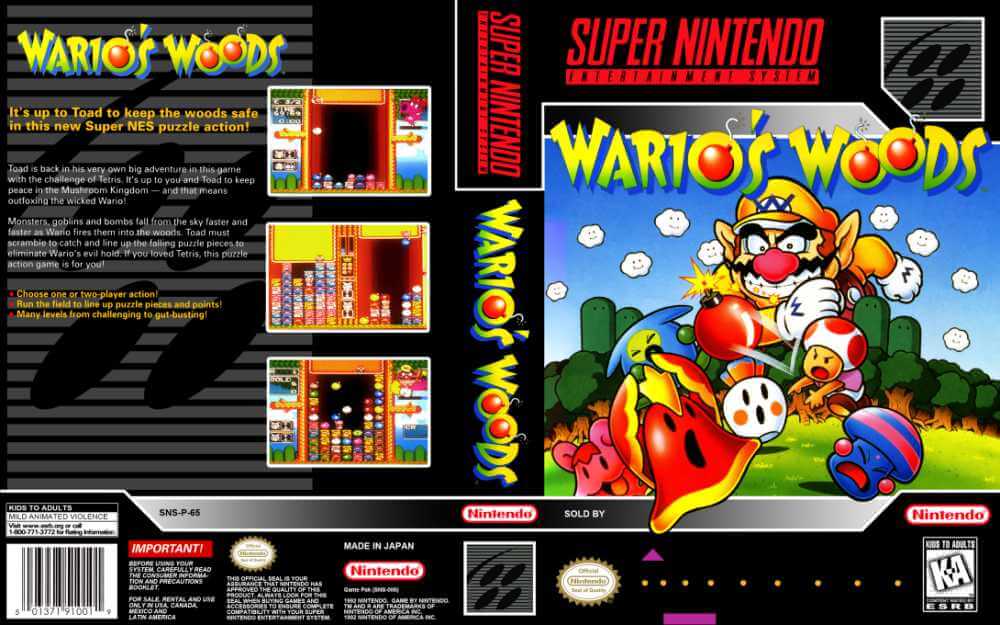 wario's woods is a classic puzzle game