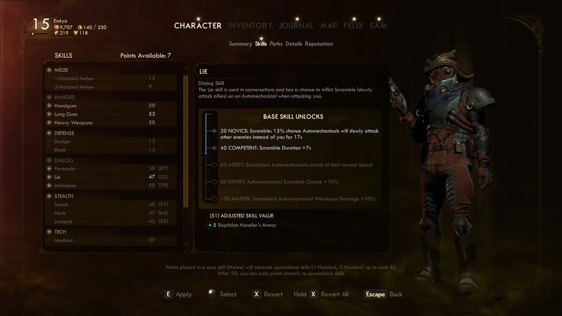 Plenty of skill granularity