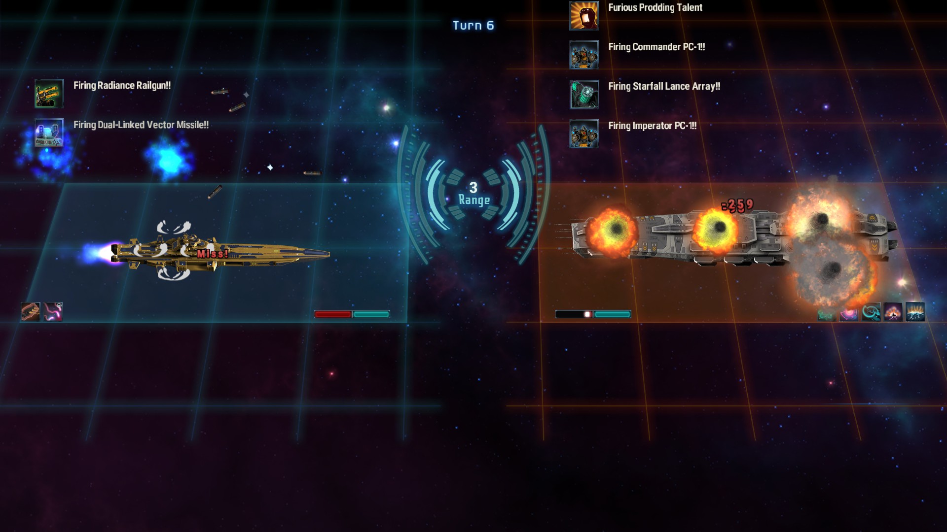Spaceship battle
